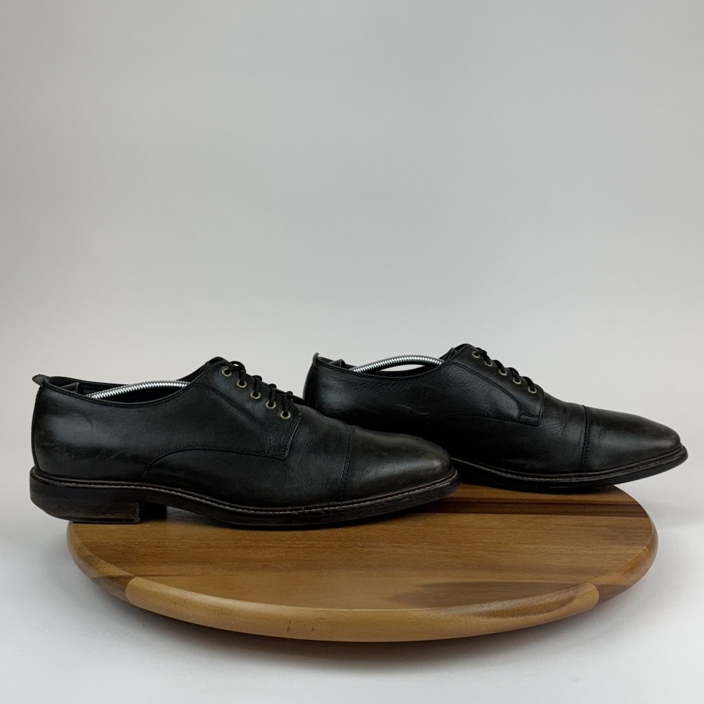 Mens Cole Haan Henry Grand OS Black Leather Comfort Cap Toe Dress Shoes Size 12‎